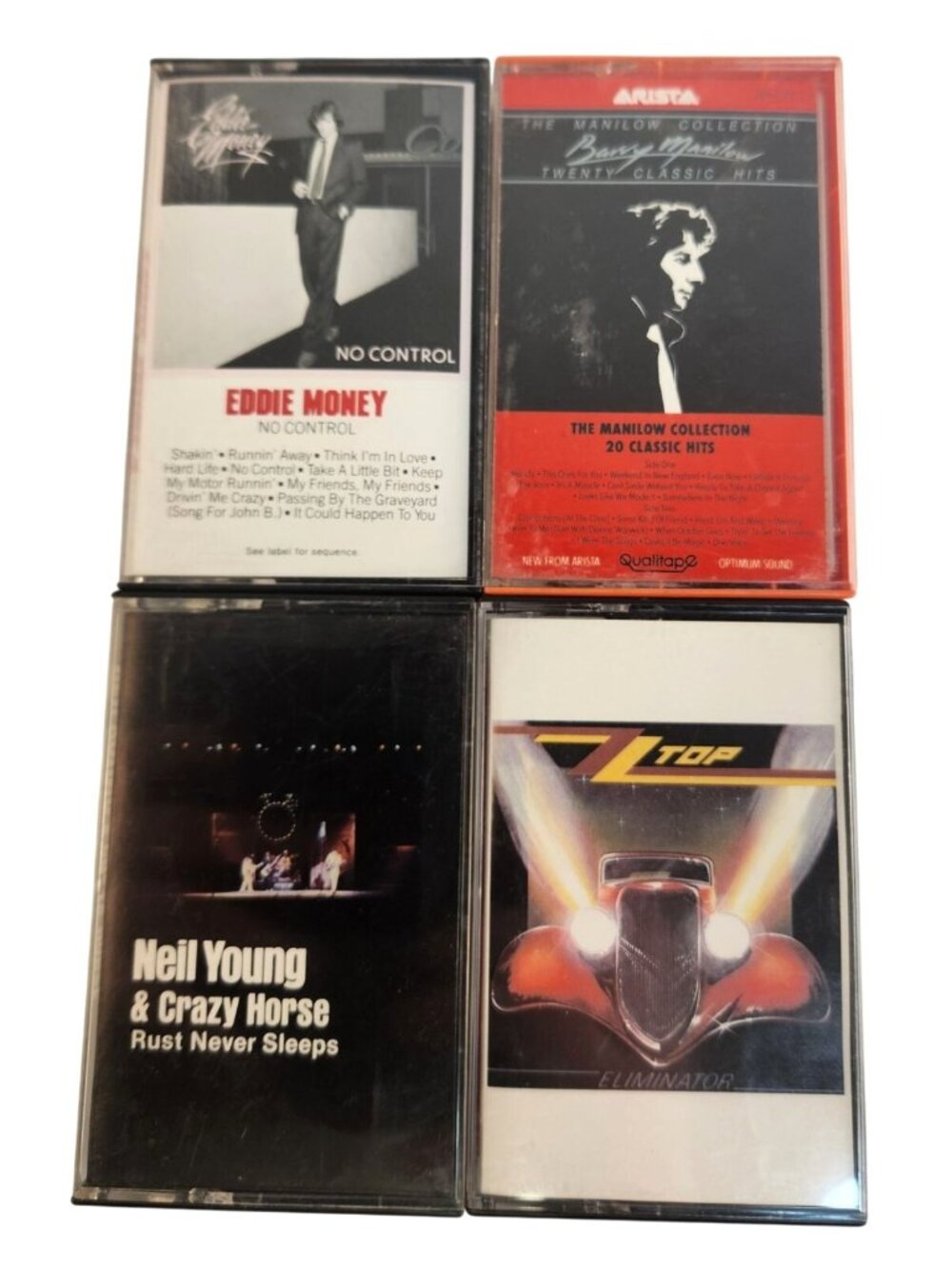 Eddie Money No Control Barry Manilow Collection Neil Young ZZ Top 4 Music Casset